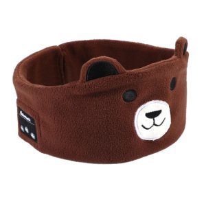 bandeau anti bruit enfant motif ours brun