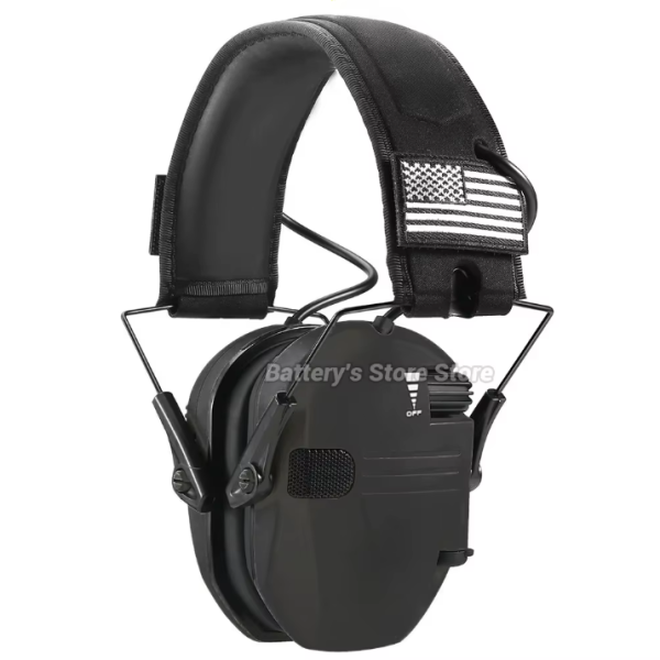 casque de protection auditive noir pour la chasse