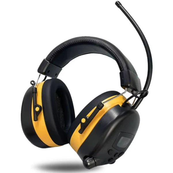 casque audio insonorisant jaune et noir