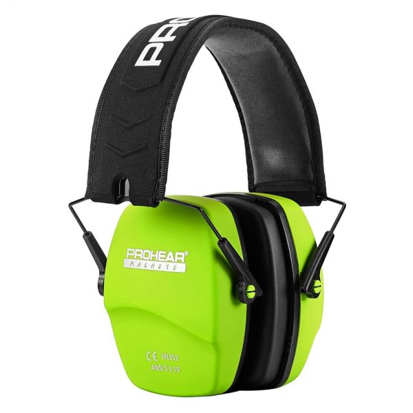 Casque anti-bruit vert fluo