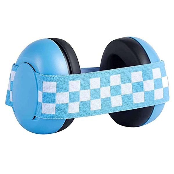 casque anti-bruit avion bleu
